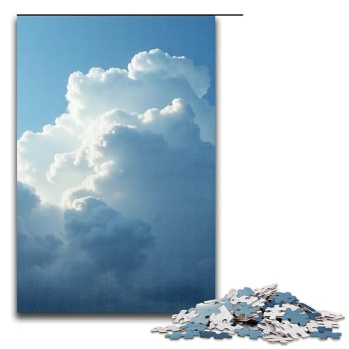 für Erwachsene Puzzle Wolken und Nebel 1000-teiliges Holzpuzzle für Erwachsene und Kinder ab 12 Jahren 1000 Teile (75 x 50 cm) von ouynngjing