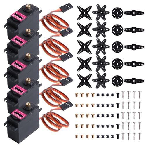 owootecc 5PCS MG-996R Metal Gear Torque Digital Servo Motor for RC Model Car Boat Helicopter von owootecc
