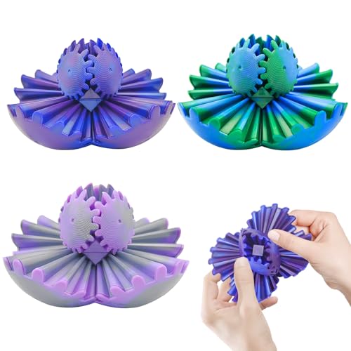 Gear Ball, 3D gedrucktes Fidget Spielzeug Drehbare Zahnradkugel Stressabbau Schreibtischspielzeug Erwachsene und Kinder Geschenk für Weihnachten Wichteln von oyeftp