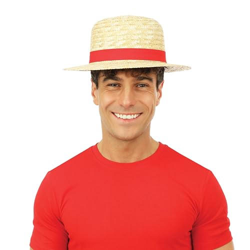P' CLOWN - 23825 - Strohhut mit rotem Band - Erwachsene von p'tit clown
