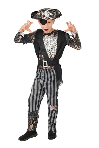 P'TIT CLOWN - Skelett Piratenkostüm Kind - Perfektes Kostüm für Halloween, Kostümpartys und Motto-Events von p'tit clown