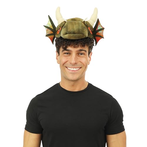 P' Clown Haarreif, Drache, Haarreif, Dinosaurier, für Erwachsene, Kinder, Kostümzubehör, Karneval, Halloween, Cosplay, Geburtstag, Kostümparty, Polyester (Drache) von p'tit clown