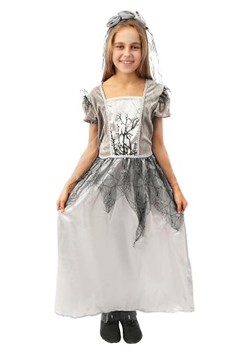 P'tit Clown - Spinnenbraut-Kostüm - grau - Kind (10-12 Jahre) von p'tit clown