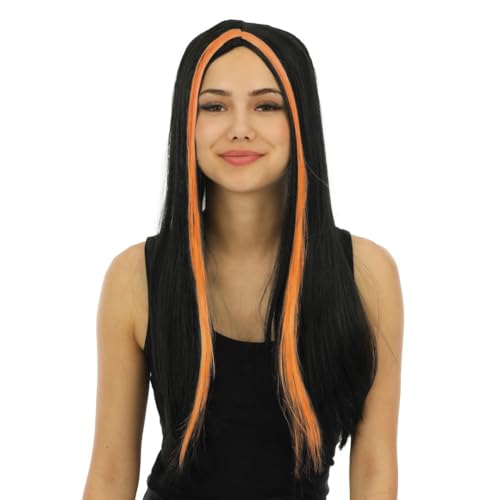 P' Clown - 11502 - Lange Hexenperücke - Lange Witch's Wig - Kostümzubehör - für Karneval, Mottopartys, Halloween, Manga, Cosplay - Kunsthaar - Erwachsene Damen von p'tit clown