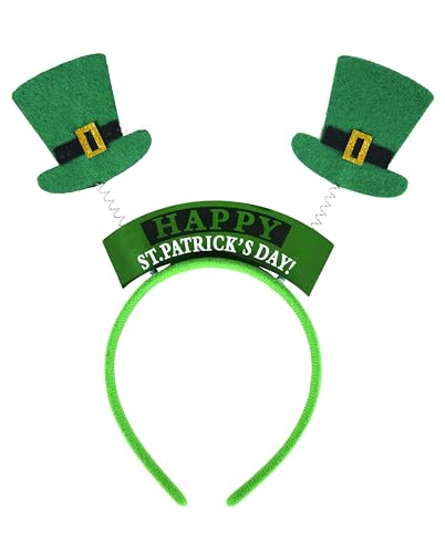 P'TIT CLOWN - 23241 – Haarreif Hüte Saint Patrick's Day – perfektes Kostümzubehör für Veranstaltungen zum Thema Irland – Erwachsene, Männer – Kunststoff, Filz – Grün von p'tit clown