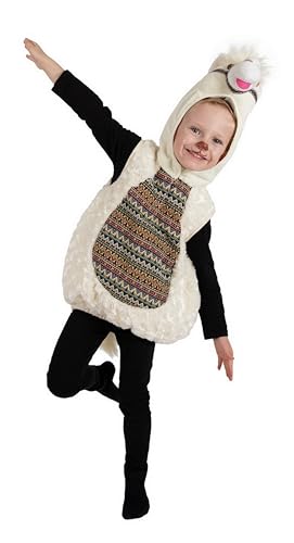 P'TIT CLOWN - Tierkostüm Kind - Mädchen, Jungen - Karnevalskostüm, Kostümpartys, Shows, Geburtstage, Halloween, Mottopartys - Leicht zu tragen (Lama, 5-6 Jahre) von p'tit clown