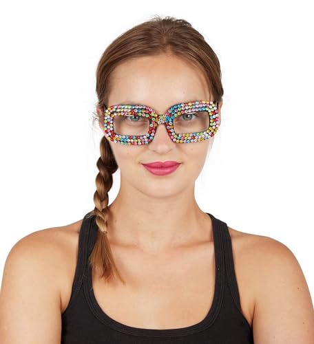 P'tit Clown - 21083 - Fantasiebrille mit Strasssteinen - mehrfarbig von p'tit clown