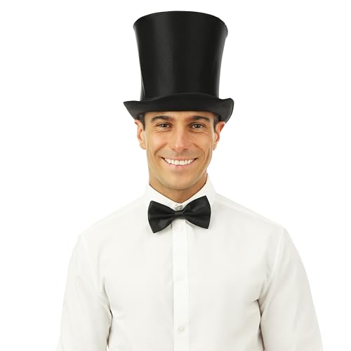PtitClown - Chapeau Haut de Forme Satiné Noir Adulte - Noir von p'tit clown
