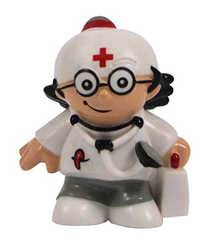 P:os 30078 - 3D Figur Mainzelmännchen „Doktor“, Spielfigur aus PVC, ca. 5,5 cm hoch, zum Sammeln, Tauschen und Spielen von p:os