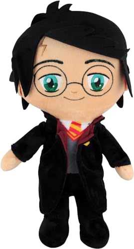 P:os 33894 - Harry Potter Plüschfigur erwachsen, ca. 29 cm groß, originalgetreu gestaltet, aus weichem Polyester, ein Muss für alle Fans des bekannten Zauberers von p:os