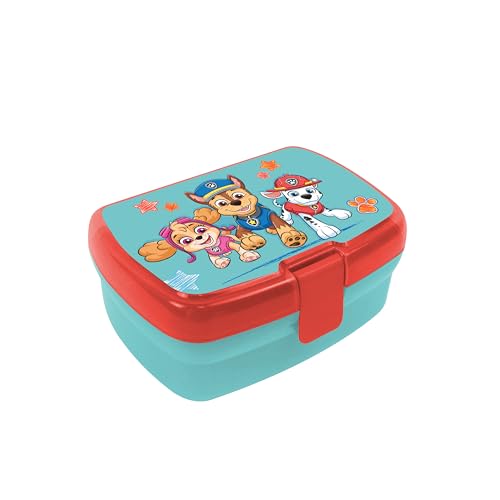 p:os 35415 - Paw Patrol Brotdose für Kinder mit einem Fach, Lunchbox aus Kunststoff mit Clipverschluss, Vesperdose für Kindergarten, Schule und Freizeit von p:os