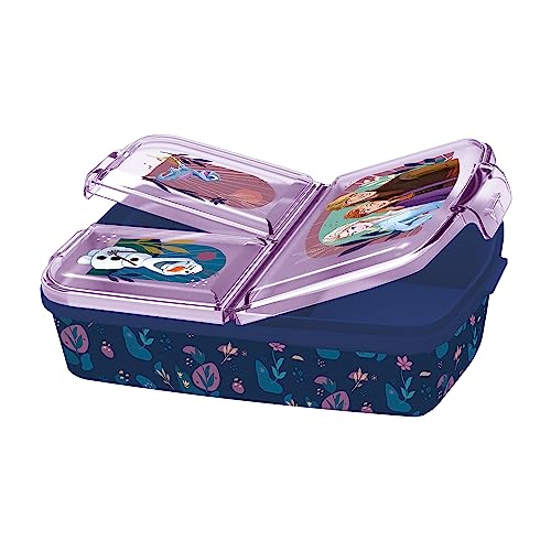 p:os 35451 - Frozen Die Eiskönigin 2 - Brotdose für Kinder mit 3 Fächern, Lunchbox aus Kunststoff mit Clip-Verschlüssen, Vesperbox für Kindergarten, Schule und Freizeit p:os 35451 - Frozen Die Eiskönigin 2 - Brotdose für Kinder mit 3 Fächern, Lunchbox aus Kunststoff mit Clip-Verschlüssen, Vesperbox für Kindergarten, Schule und Freizeit von p:os