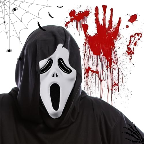 Panemy Ghostface Maske für Kinder und Erwachsene, Scream Original, Ghost Face Kostüm für Halloween, Karneval, Fasching Panemy Ghostface Maske für Kinder und Erwachsene, Scream Original, Ghost Face Kostüm für Halloween, Karneval, Fasching von panemy