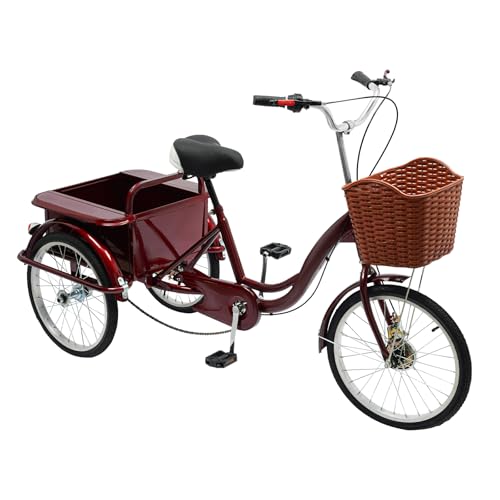 Dreirad mit Rückenkabine und verstellbaren Pedalen für Einkäufe und Ausflüge Tragfähigkeit bis zu 150 kg Korb für Lasten und bequemer Sitz geeignet Dreirad mit Rückenkabine und verstellbaren Pedalen für Einkäufe und Ausflüge Tragfähigkeit bis zu 150 kg Korb für Lasten und bequemer Sitz geeignet von panfudongk