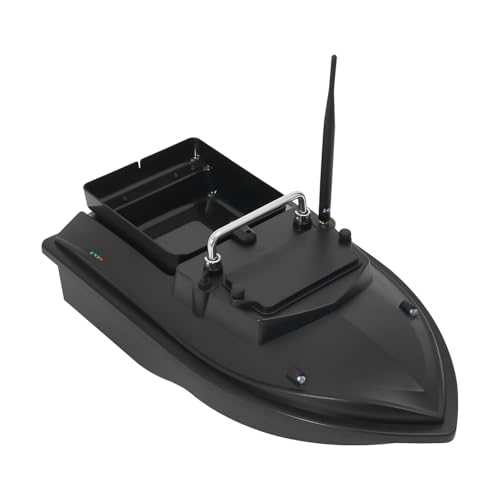 panfudongk Angelköderboot RC Boot Bait Boat Fernbedienung 500m Reichweite 1m/s 3-4 Windstärke ABS Edelstahl Leicht 5.79kg für Pool See Angeln mit 2 Batterien Tragbare Tasche (Schwarz) von panfudongk