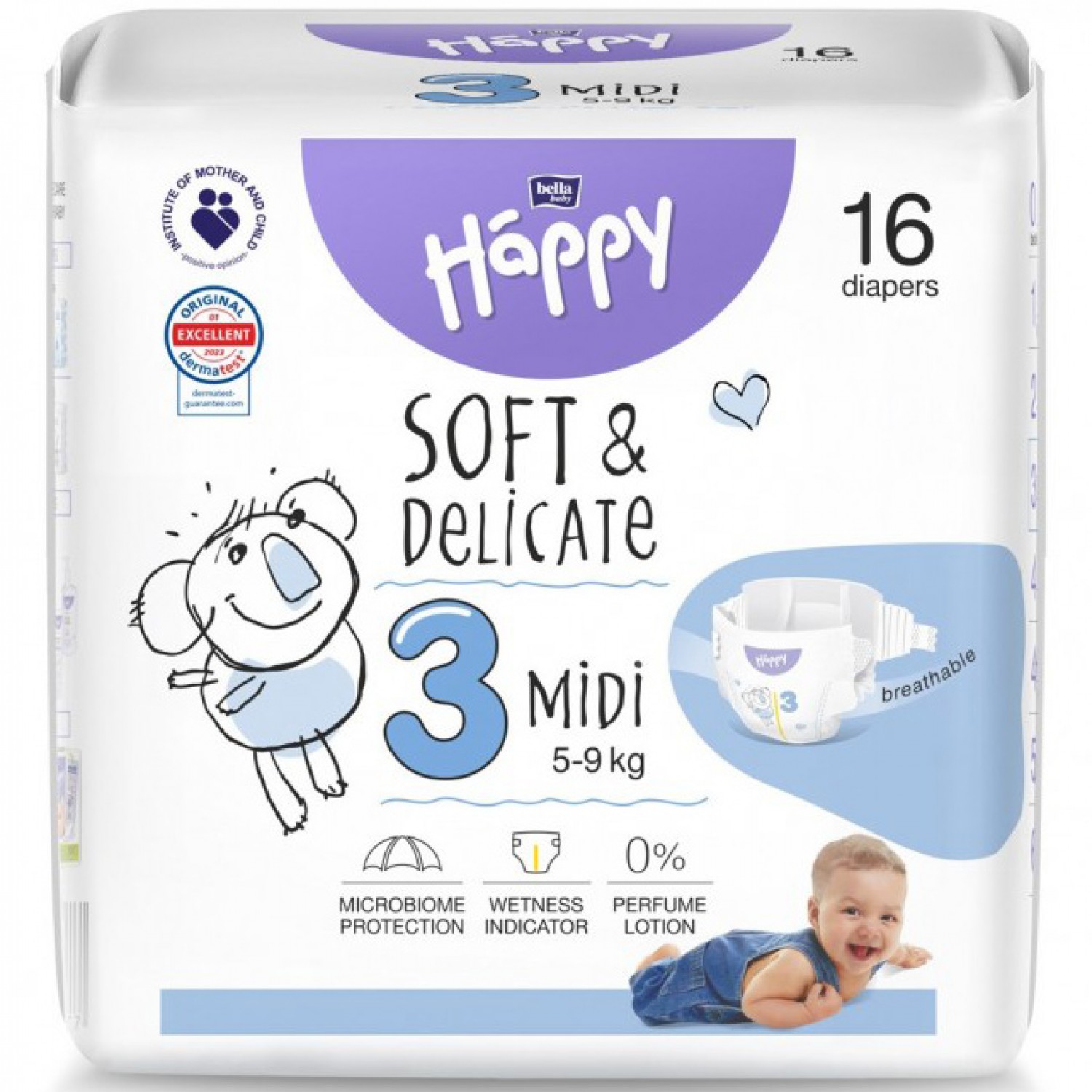 Pannolini Happy 3 Midi 5-9 Kg (16 pz) von pannolini-happy