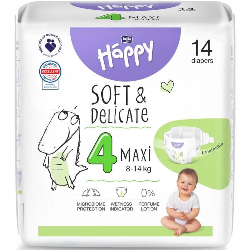 Pannolini Happy 4 Maxi 8-14 Kg (14 pz) von pannolini-happy