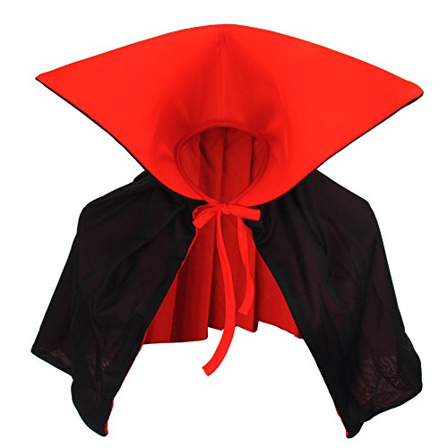 papapanda Vampir Umhang Mini Stehkragen Vampirumhang Dracula Schwarz Rot 35cm papapanda Vampir Umhang Mini Stehkragen Vampirumhang Dracula Schwarz Rot 35cm von papapanda