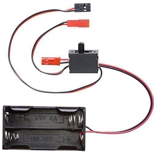 partCore Batteriebox 4 x Mignon Typ AA mit BEC Stecker und Schalterkabel BEC JST auf JR Graupner Uni von partCore