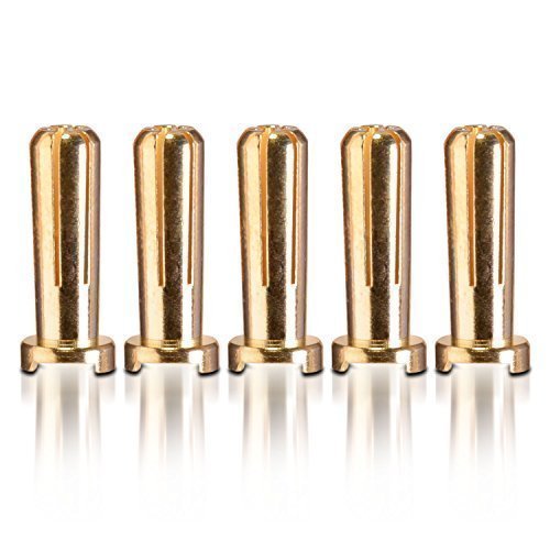 partCore Goldkontakt Heavy Duty Winkelstecker 5.0 mm 5 STK von partCore