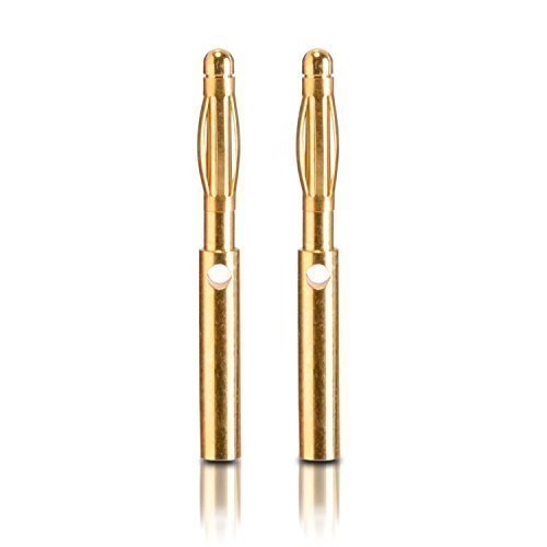 partCore Goldkontakt Verbinder Stecker mit Buchse 2.0 mm 1 Paar von partCore