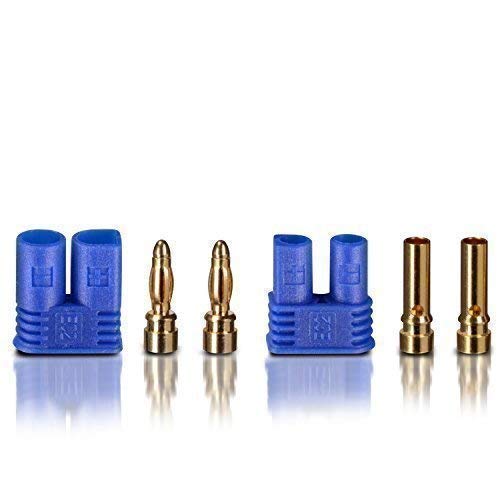partCore Hochstrom EC2 Stecker Buchse 2.0 mm Goldkontaktstecker 1 Paar von partCore