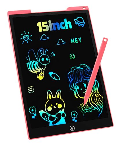 pbeknco Bunte LCD Schreibtafel, 15 Zoll LCD Schreibtablett für Kinde, Maltafel Kinder Elektronisch Spielzeug ab 3-8 Jahre alt Junge Mädchen, Löschbar Mal Tablet Kinder pbeknco Bunte LCD Schreibtafel, 15 Zoll LCD Schreibtablett für Kinde, Maltafel Kinder Elektronisch Spielzeug ab 3-8 Jahre alt Junge Mädchen, Löschbar Mal Tablet Kinder von pbeknco