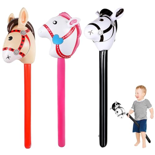 pclapora 3 Stück Aufblasbares Pferd, Kinder Aufblasbare Pferdespielzeug, Steckenpferd Aufblasbar, Aufblasbares Stabpferd, Stockpferd für Kinder für Weihnachten, Dekoration, Party-Geschenk-Requisiten pclapora 3 Stück Aufblasbares Pferd, Kinder Aufblasbare Pferdespielzeug, Steckenpferd Aufblasbar, Aufblasbares Stabpferd, Stockpferd für Kinder für Weihnachten, Dekoration, Party-Geschenk-Requisiten von pclapora