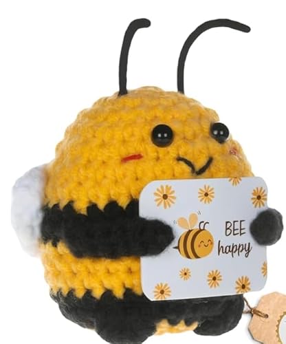 pclapora Pocket Hug Biene, Biene Kuscheltier, Pocket Hug Bienen Glücksbringer, Gehäkelte Kuscheltiere Bienen, Mutmacher Geschenk, Gute Besserung Geschenk, Glücksbringer Prüfung, Positive Geschenke pclapora Pocket Hug Biene, Biene Kuscheltier, Pocket Hug Bienen Glücksbringer, Gehäkelte Kuscheltiere Bienen, Mutmacher Geschenk, Gute Besserung Geschenk, Glücksbringer Prüfung, Positive Geschenke von pclapora