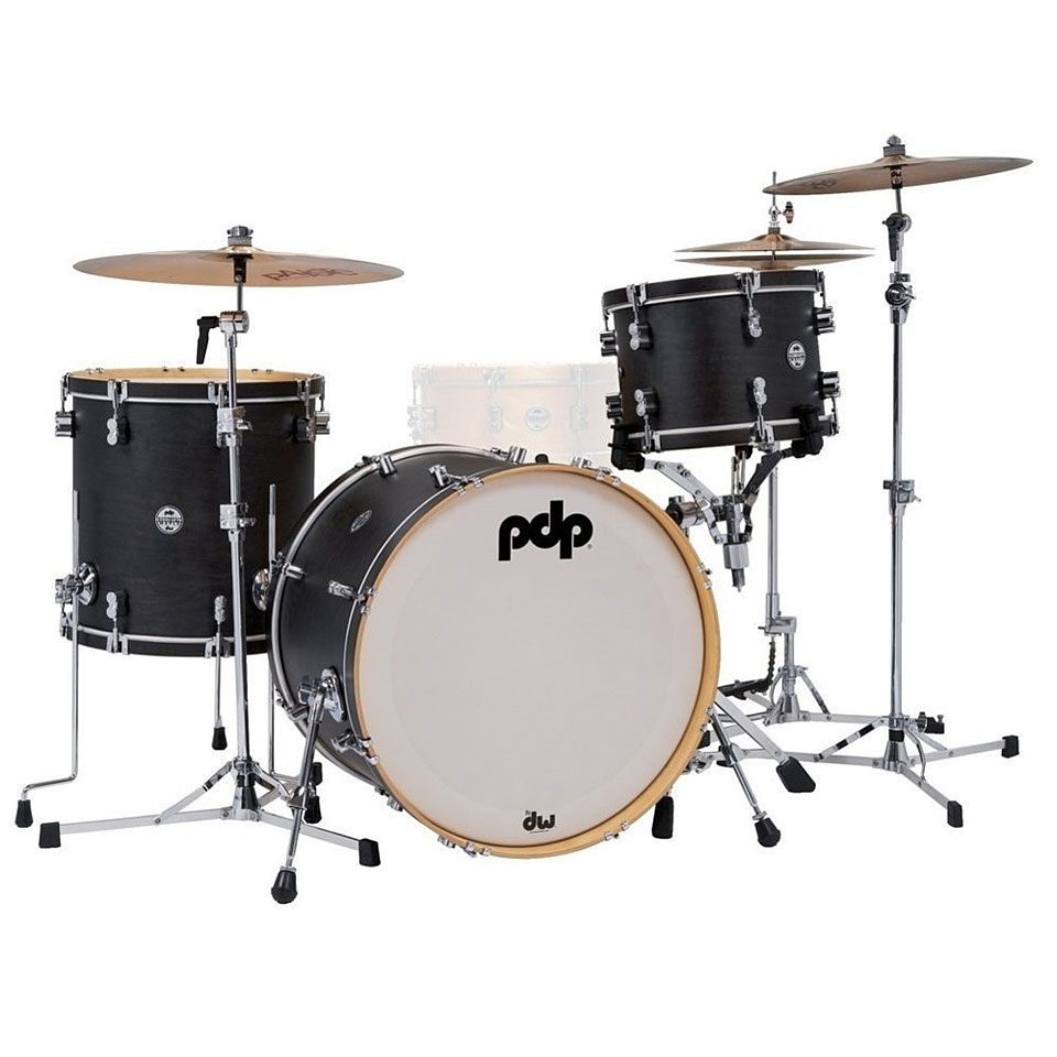 pdp Concept Classic 22 Ebony Drumset with Wood Hoops Schlagzeug von PDP