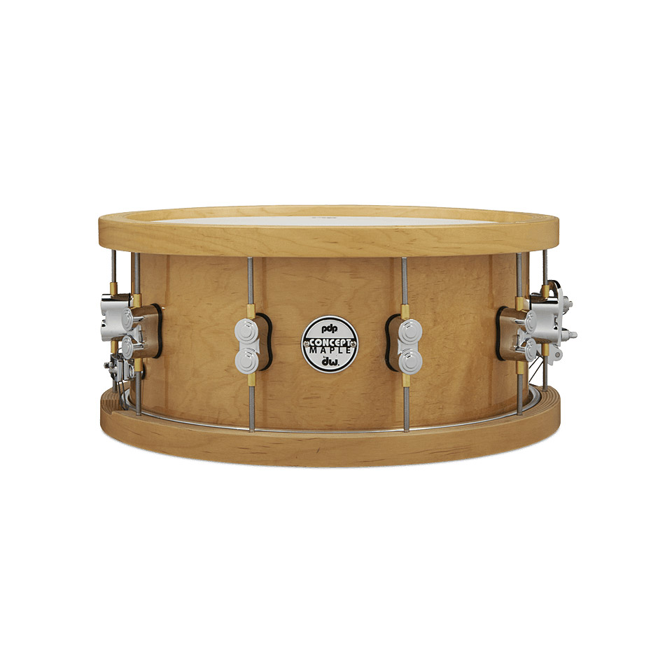 pdp Concept Maple 14" x 6,5" Natural Wood Hoop Snare Snare Drum von PDP