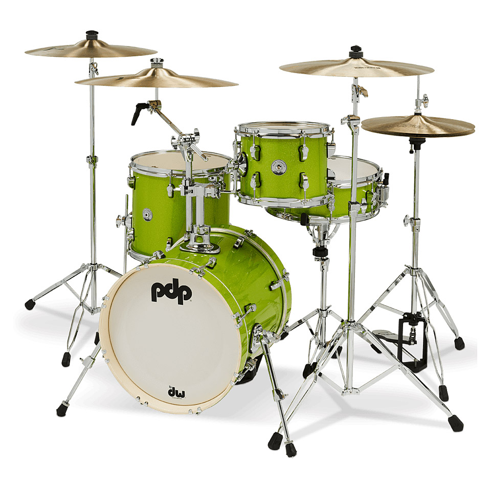pdp New Yorker 16" Electric Green Sparkle Shellset Schlagzeug von PDP