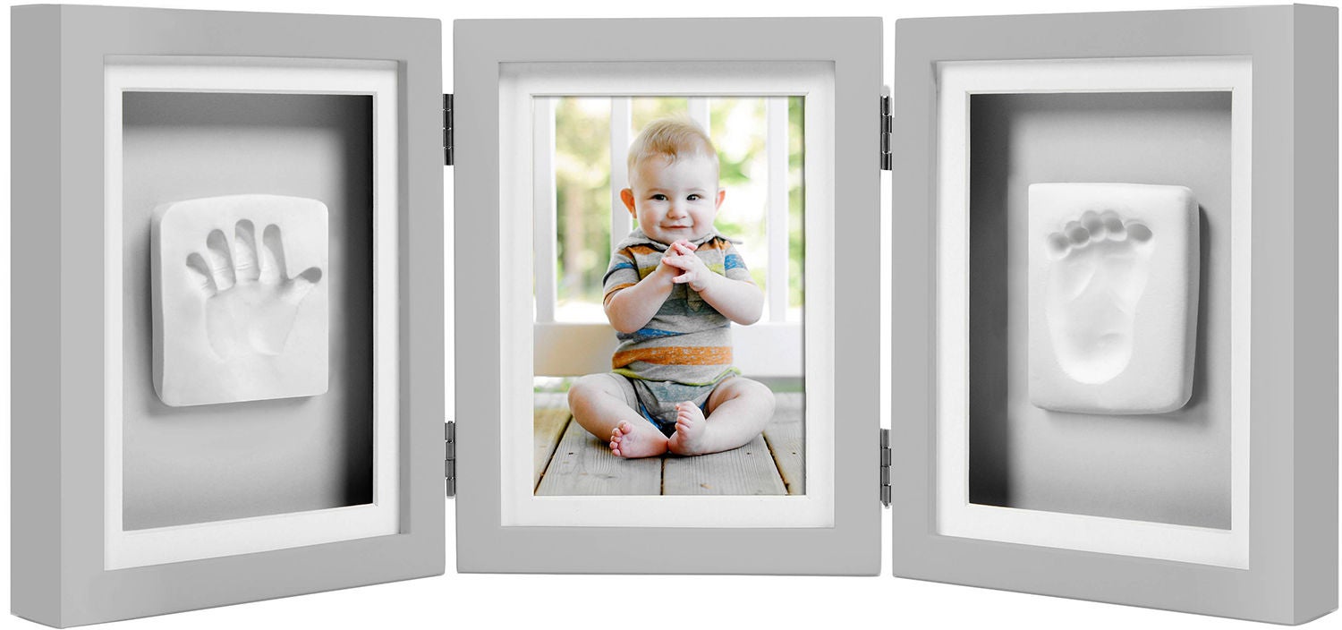 Pearhead Babyprints Deluxe Fotorahmen, Grau von Pearhead