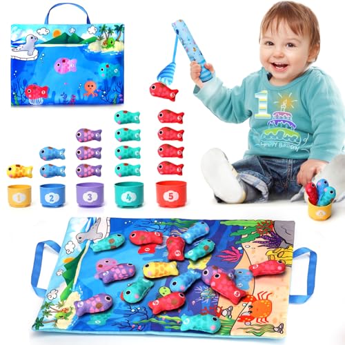 Montessori Spielzeug ab 1 2 Jahr Baby, Angelspiel Geschenke für 1 2 3 Jahre Mädchen Jungs Kinderspielzeug ab 6 8 18 Monate Geschenk Fische Angeln Spiel Babyspielzeug Lernspielzeug Motorik Kinderspiele Montessori Spielzeug ab 1 2 Jahr Baby, Angelspiel Geschenke für 1 2 3 Jahre Mädchen Jungs Kinderspielzeug ab 6 8 18 Monate Geschenk Fische Angeln Spiel Babyspielzeug Lernspielzeug Motorik Kinderspiele von pearoft
