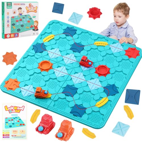 Logisches Straßenbau Spielzeug, Kinderspielzeug Brettspiele ab 4 Jahre für Jungen,Labyrinth Puzzle Brettspiel 55 X 55 cm für Kinder Familie Level 206 Herausforderung, Kreativität & Denken Geschenke Logisches Straßenbau Spielzeug, Kinderspielzeug Brettspiele ab 4 Jahre für Jungen,Labyrinth Puzzle Brettspiel 55 X 55 cm für Kinder Familie Level 206 Herausforderung, Kreativität & Denken Geschenke von peccera