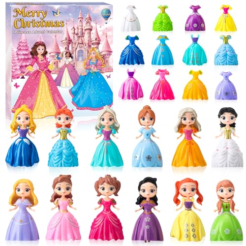Prinzessin Adventskalender 2025 Mädchen – 24 Tage Weihnachtskalender mit Verformbaren Spielzeug Figuren & Kleidung Ideal für Klassenbelohnungen Prinzessin Adventskalender 2025 Mädchen – 24 Tage Weihnachtskalender mit Verformbaren Spielzeug Figuren & Kleidung Ideal für Klassenbelohnungen von peiranup