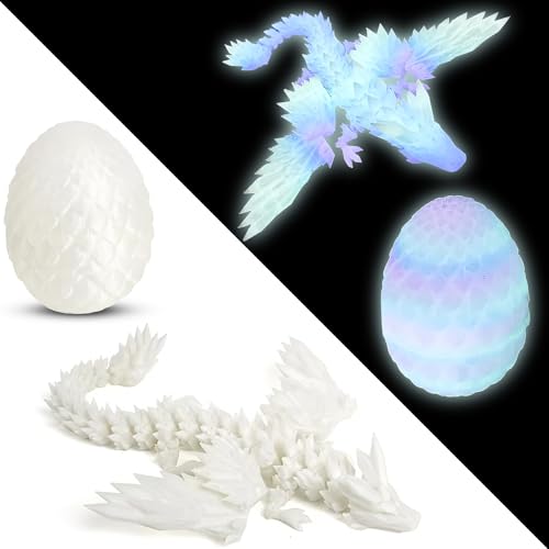 3D Gedruckte Dracheneier mit Drache, Leuchtend Regenbogenfarben Drachenei und Drachen, 22CM 3D Druck Drache mit Flexiblen Gelenken und Flügeln, Drachenfiguren im Drachenei Sind Als Ornamente, Geschenk 3D Gedruckte Dracheneier mit Drache, Leuchtend Regenbogenfarben Drachenei und Drachen, 22CM 3D Druck Drache mit Flexiblen Gelenken und Flügeln, Drachenfiguren im Drachenei Sind Als Ornamente, Geschenk von peiyee