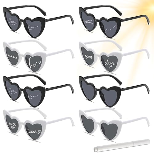 Vintage Sonnenbrille Herzform mit Weißer Stift, Radierbarer DIY Herzbrille, Hochzeit JGA Brille, Schwarz Weiß Herz Sonnenbrille für Hochzeit, JGA, Geburtstag, Karneval uvm Vintage Sonnenbrille Herzform mit Weißer Stift, Radierbarer DIY Herzbrille, Hochzeit JGA Brille, Schwarz Weiß Herz Sonnenbrille für Hochzeit, JGA, Geburtstag, Karneval uvm von peiyee