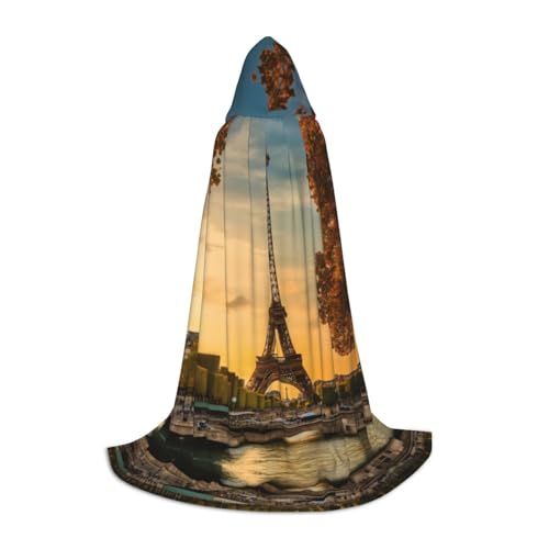 peiyeety Eiffelturm Paris Herbstdruck Kapuzenumhänge für Teenager Kapuzenumhang Halloween Weihnachtsumhang von peiyeety