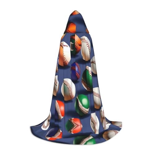 peiyeety Sport Baseballprinting Kapuzenumhänge für Teenager Kapuzenumhang Halloween Weihnachtsumhang von peiyeety