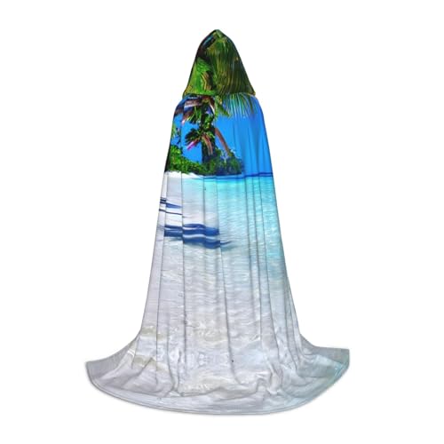 peiyeety Tropischer weißer Sandstrand und druck mit Kapuzenumhang für Teenager, Kapuzenumhang, Halloween-Weihnachtsumhang peiyeety Tropischer weißer Sandstrand und druck mit Kapuzenumhang für Teenager, Kapuzenumhang, Halloween-Weihnachtsumhang von peiyeety