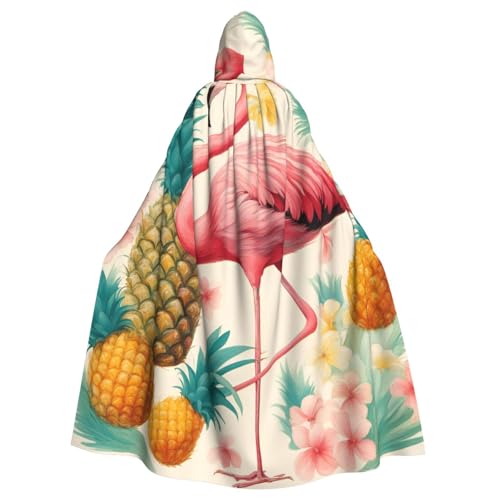 Flamingo und Ananas Unisex Umhang Kapuzenumhang für Halloween Cosplay Erwachsene Hexe Robe Vampir Party Kostüm Flamingo und Ananas Unisex Umhang Kapuzenumhang für Halloween Cosplay Erwachsene Hexe Robe Vampir Party Kostüm von perangg