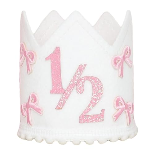 perfk 1/2 Geburtstagskronhut 6 Monate Geburtstagdekorationen Dekorative Accessoires Bow Girls für Kuchen Smash Little Princess Crown, Rosa perfk 1/2 Geburtstagskronhut 6 Monate Geburtstagdekorationen Dekorative Accessoires Bow Girls für Kuchen Smash Little Princess Crown, Rosa von perfk