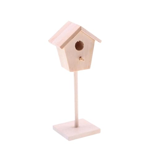 perfk 1:12 Miniatur Puppenhaus Vogelhaus Freistehendes Modell Spielzeug Simulation Vogelhütte Spielzeug von perfk
