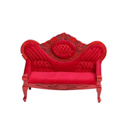 Perfk 1:12 Puppenhaus Sofa Möbel Szene Spielzeug Dekoration Modell Miniatur Foto Requisiten Loveseat Couch, Dunkelrot Perfk 1:12 Puppenhaus Sofa Möbel Szene Spielzeug Dekoration Modell Miniatur Foto Requisiten Loveseat Couch, Dunkelrot von perfk