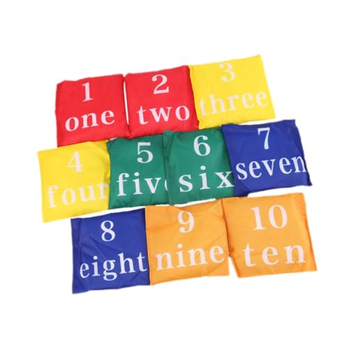 perfk 10x Number Bean Bags Kinder Spielzeug Hand Werfen Spiel für Erwachsene Geburtstagsgeschenke von perfk
