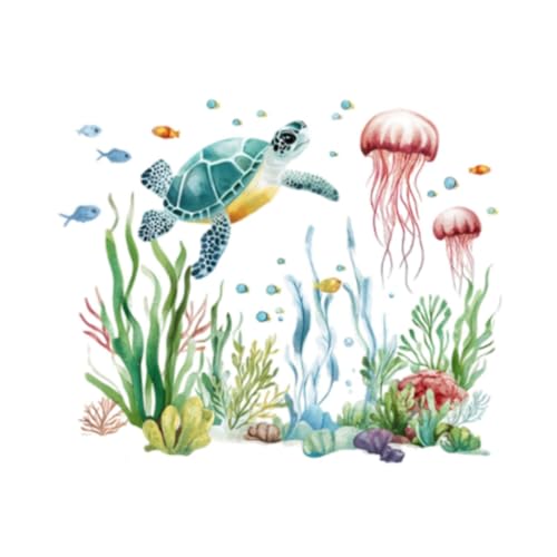perfk 2pcs Sea World Wandaufkleber unter der Sea World Szenen Wohnkultur wasserdicht perfk 2pcs Sea World Wandaufkleber unter der Sea World Szenen Wohnkultur wasserdicht von perfk