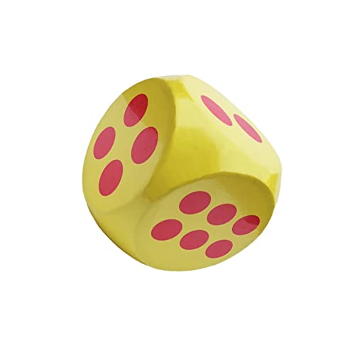 perfk Großer Schaumstoff Würfel Würfel Soft Dot Dice Bunte Stoff Würfel D6 Lehrmittel Brettspiele für Kinder Team Building Klassenzimmer Party Favors, 30 cm, Gelb von perfk