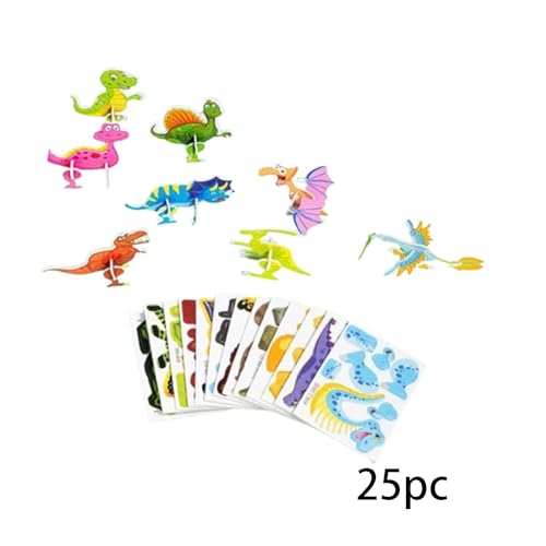 perfk 3D-Cartoon-Puzzles, pädagogisches Feinmotorik-Training, frühe Entwicklung, Alter 4–7 Jahre, kreatives Kinderspielzeug mit glatter Oberfläche, Dinosaurier von perfk