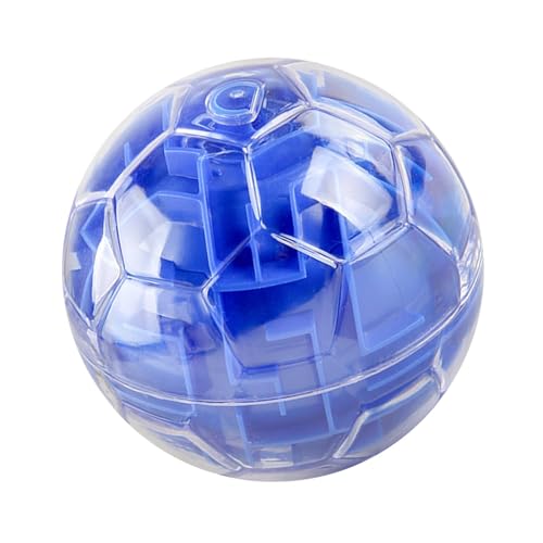 perfk 3D-Labyrinthball, Labyrinthspiel, Party-Marmorlabyrinth, Lernspielzeug, Herausforderungen, intellektuelle Reaktion, Labyrinthspiel für Erwachsene, Blau von perfk